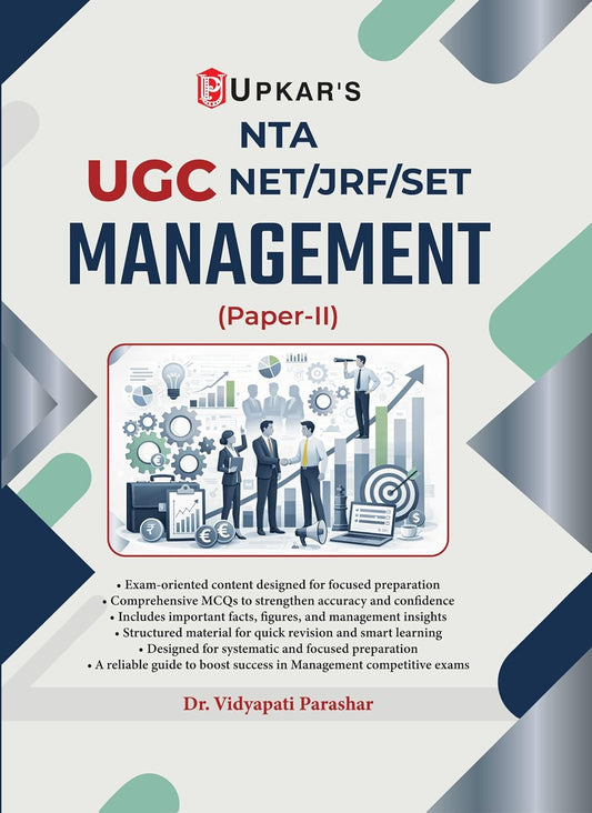 Upkar NTA UGC-NET JRF SET 2026-2027 Management Paper-2 Guide Complete Coverage English Medium By Dr Vidyapati Parashar