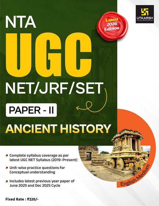 Utkarsh NTA UGC NET JRF SET Paper 2 Ancient History English Medium