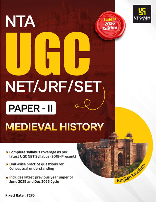 Utkarsh NTA UGC NET JRF SET Paper 2 Medieval History English Medium