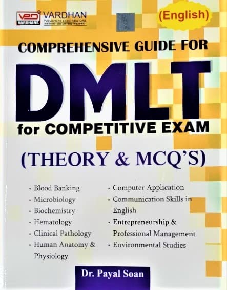 Vardhan Comprehensive Guide for DMLT for Competitive Exam Theory and MCQs English Medium By Dr Payal Soan