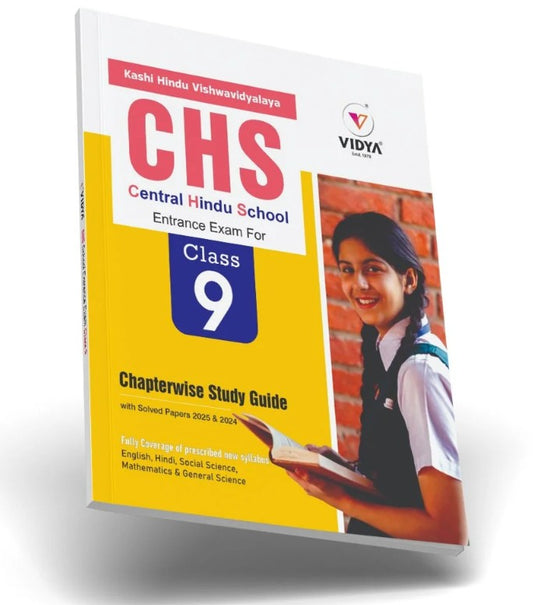 Vidya CHS Central Hindu School Entrance Exam Class 9 Chapterwise Study Guide with Solved Papers 2025 and 2024 English Medium 