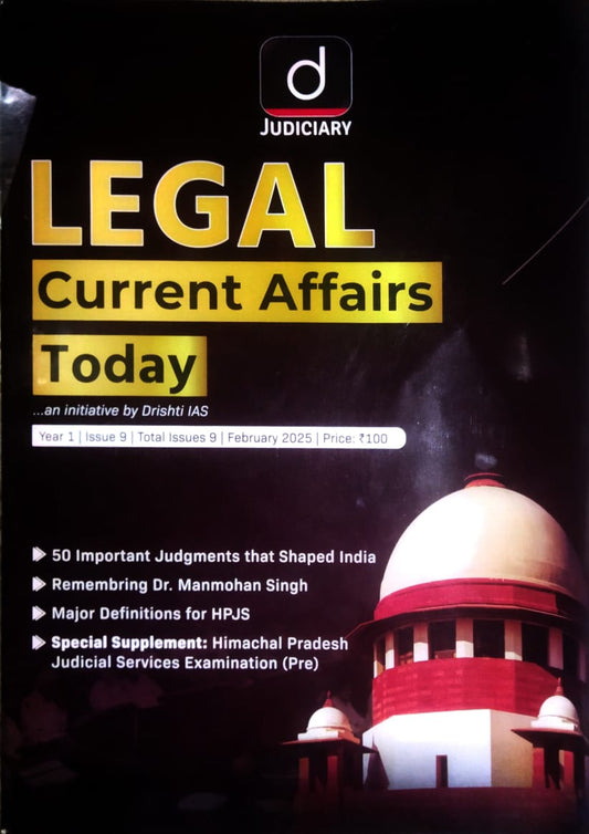 Drishti Judiciary Legal Current Affairs Today February 2025 English Monthly Magazine