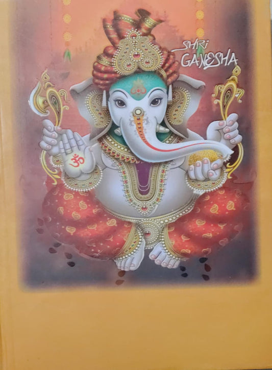 Shri Ganesha New year diary 2026 with Ganesha images inside, Standard Format, Daily Organizer, Gift Journal 2026 Office Planner