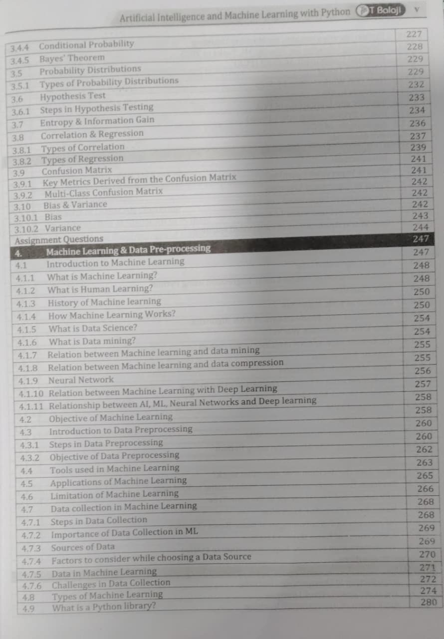 Artificial Intelligence and Machine Learning With Python Bilingual Book AI with Python Latest Syllabus By T Bala Ji With Free Khatu Shyam Sticker