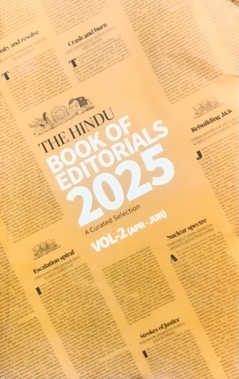 The Hindu Book Of Editorials 2025 Volume 1 Volume 2 Volume 3 January 2025 to September 2025 Combo Set of 3 Books A Curated Selection