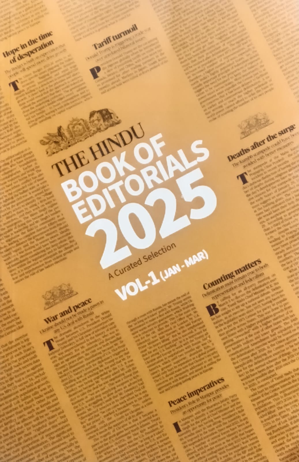 The Hindu Book Of Editorials 2025 Volume 1 Volume 2 Volume 3 January 2025 to September 2025 Combo Set of 3 Books A Curated Selection