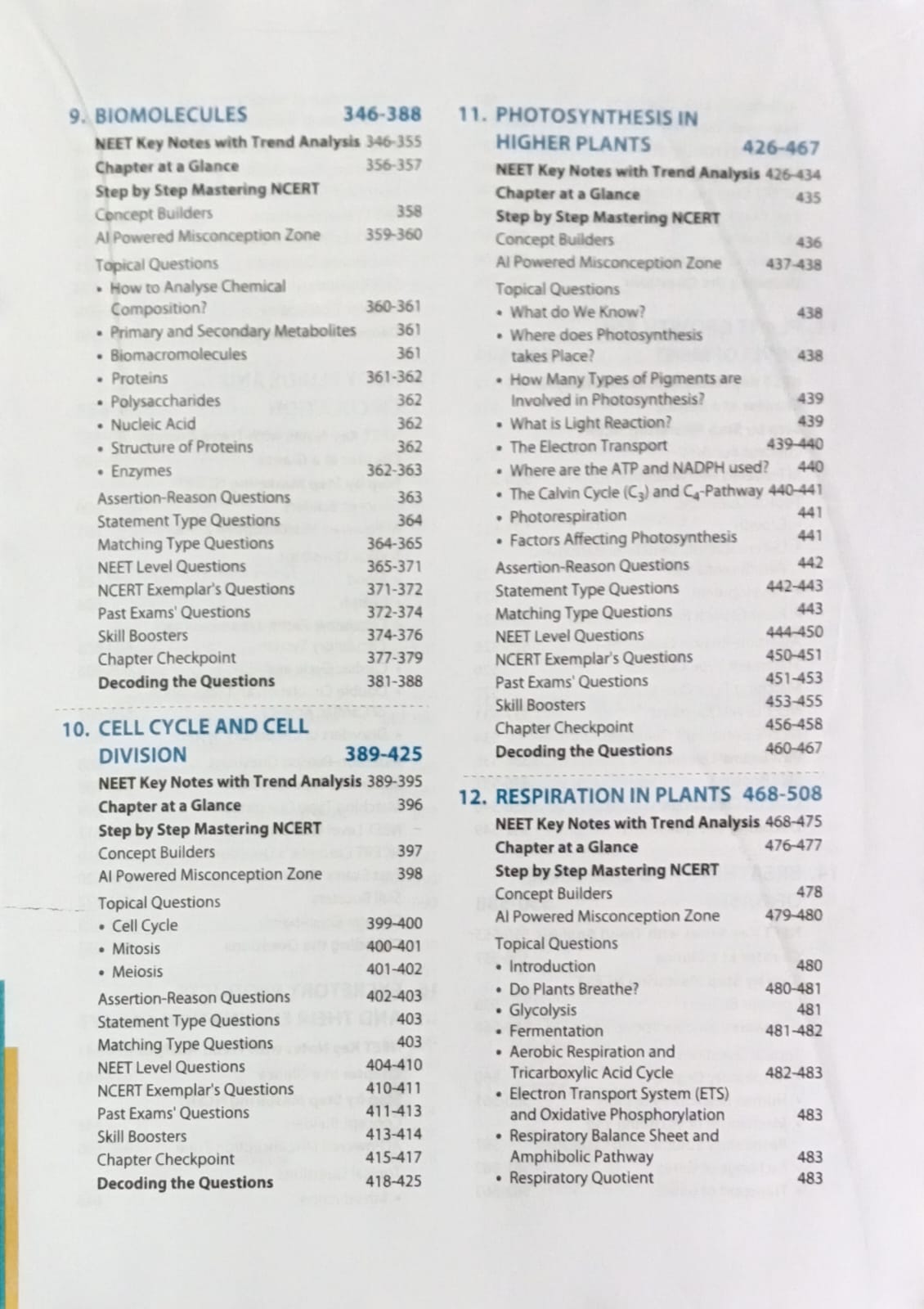Arihant Master The NCERT for NEET UG Biology Class XI Line By Line MCQs from Latest NCERT Books