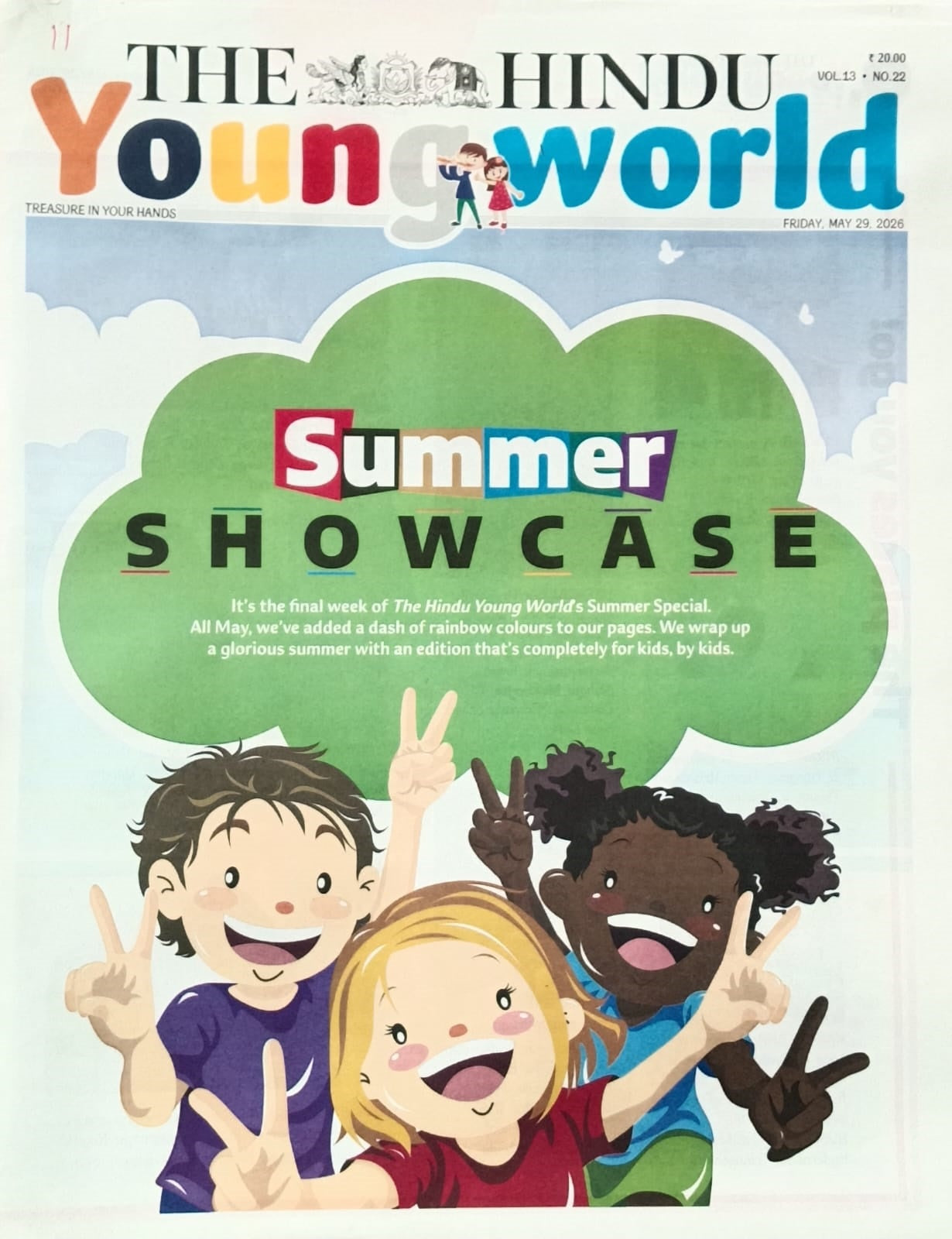 The Hindu Young World Paper 1 May 2026 to 29 May 2026 Combo Set of 4 Weekly Paper