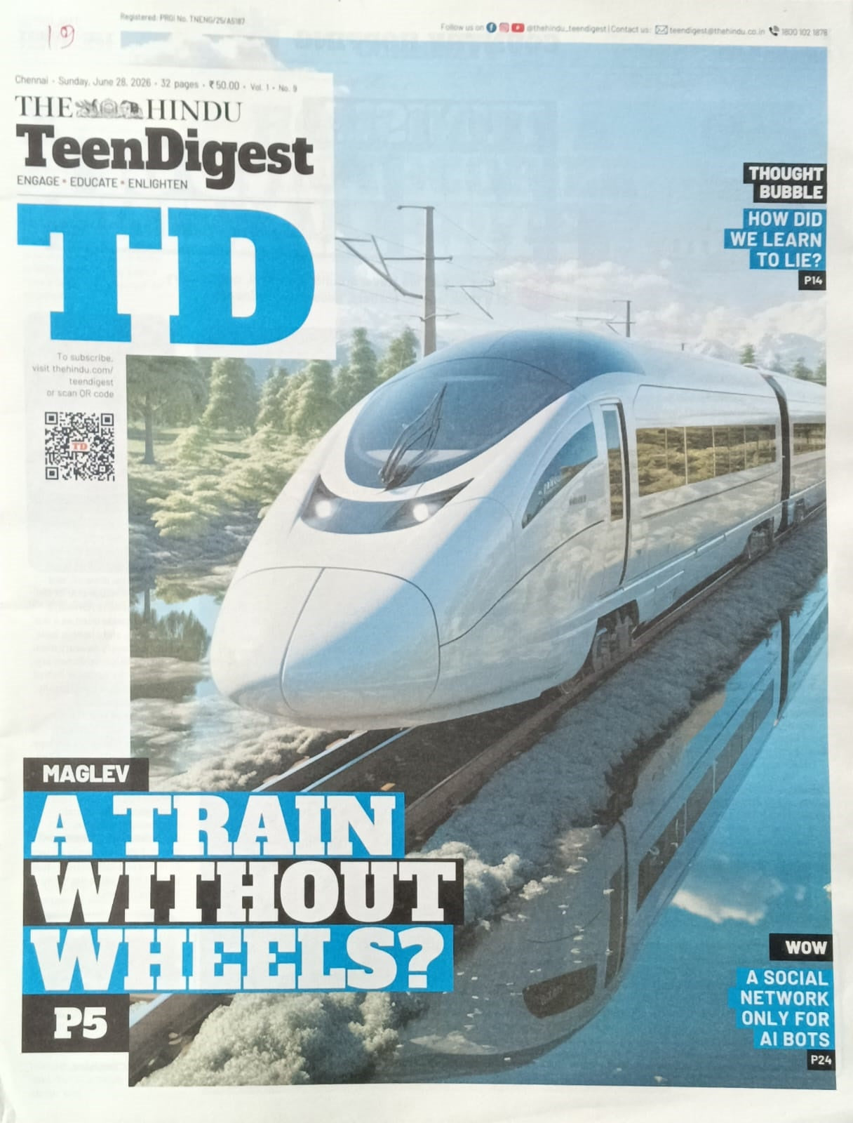 The Hindu Teen Digest TD Paper 7 June 2026 to 28 June 2026 Combo Set of 4 Weekly Paper