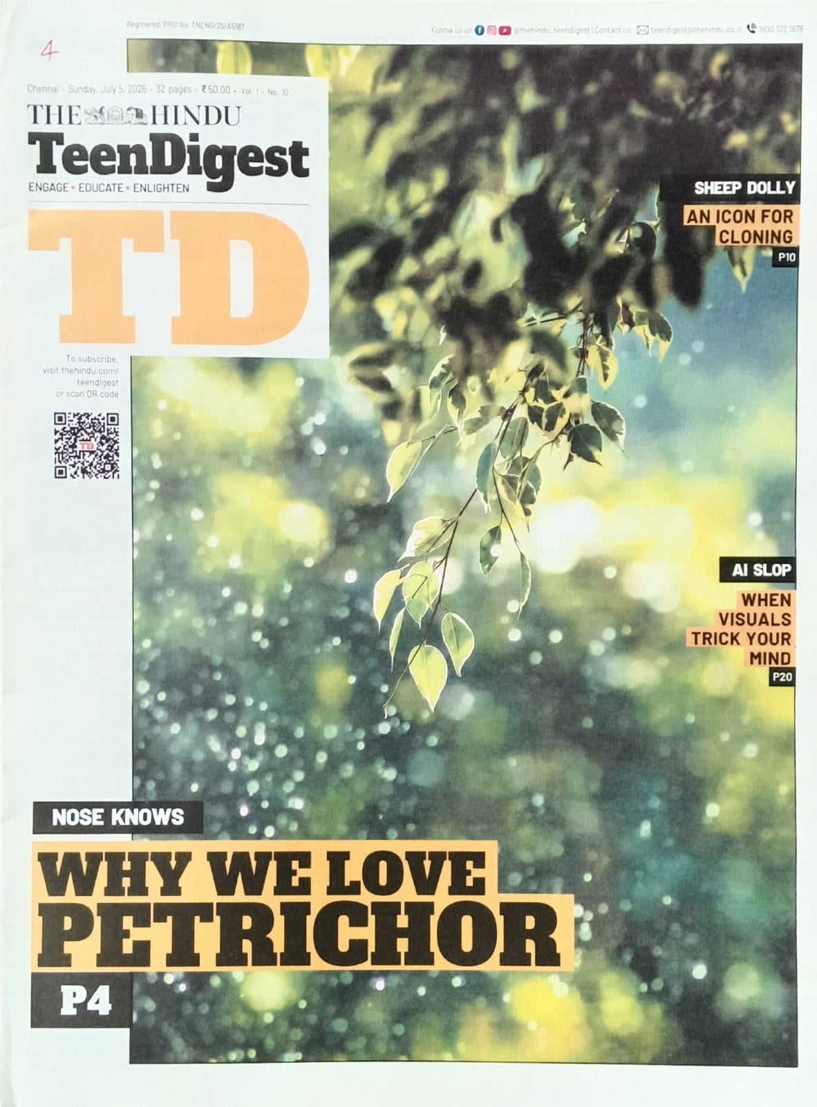 The Hindu Teen Digest TD Paper 5 July 2026 to 26 July 2026 Combo Set of 4 Weekly Paper