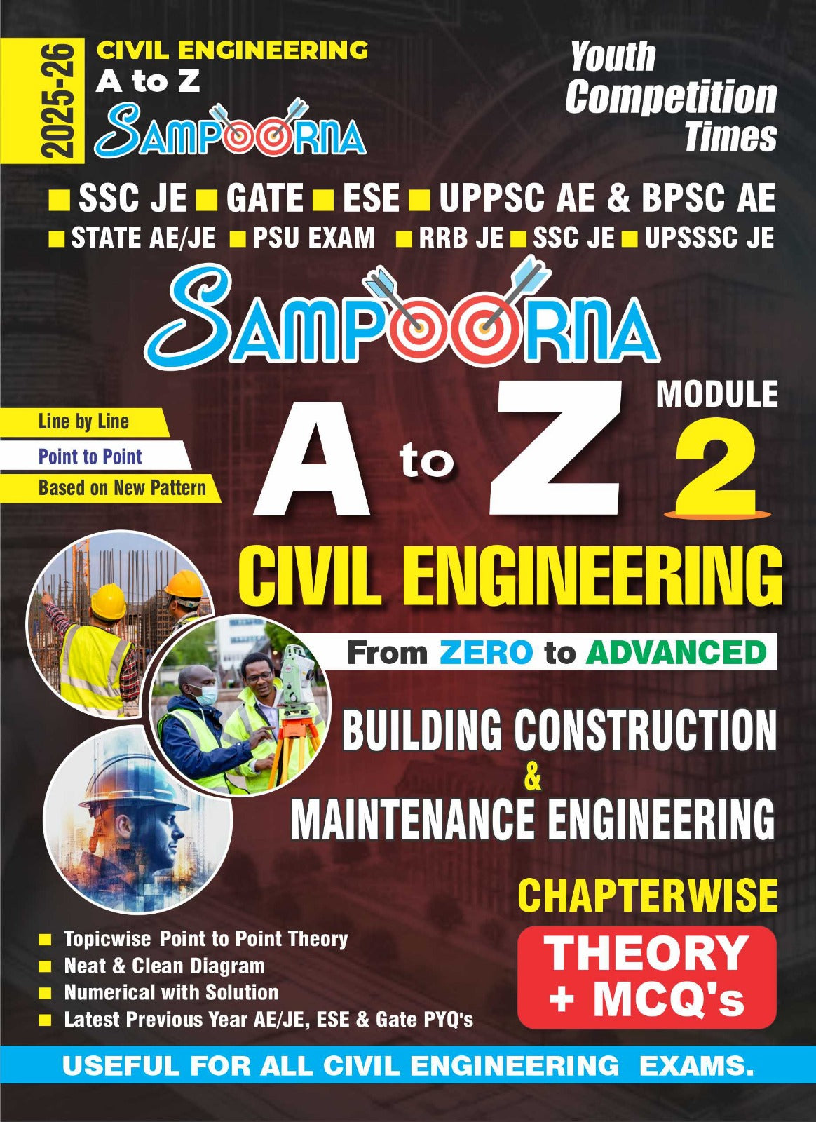 Youth Civil Engineering SAMPOORNA A to Z Bulding Construction and Maintenance Engineering Vol-2 Theory and MCQs Engineering In English 