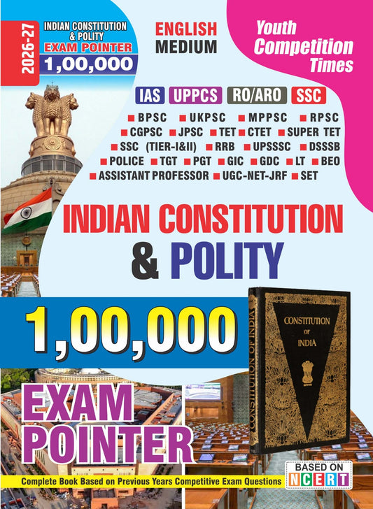 Youth Indian Constitution and Polity 2026 2027 Exam Pointer 100000 For IAS UPPCS RO ARO SSC Based On NCERT English Medium