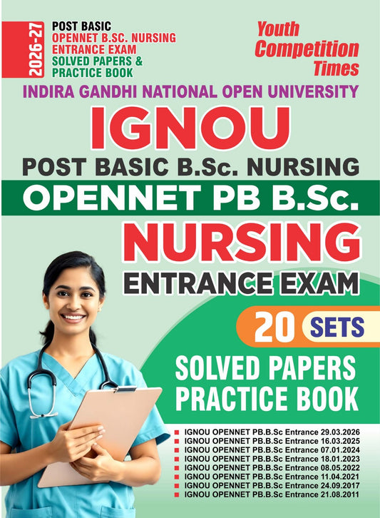 Youth Post Basic Opennet BSc Nursing 2026 2027 Entrance Exam Solved Papers and Practice Book 20 Sets English Medium