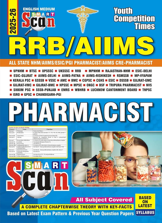 Youth RRB AIIMS Smart Scan Pharmacist 2025 2026 Complete Chapterwise Theory With Key Facts English Medium Based On Latest Syllabus