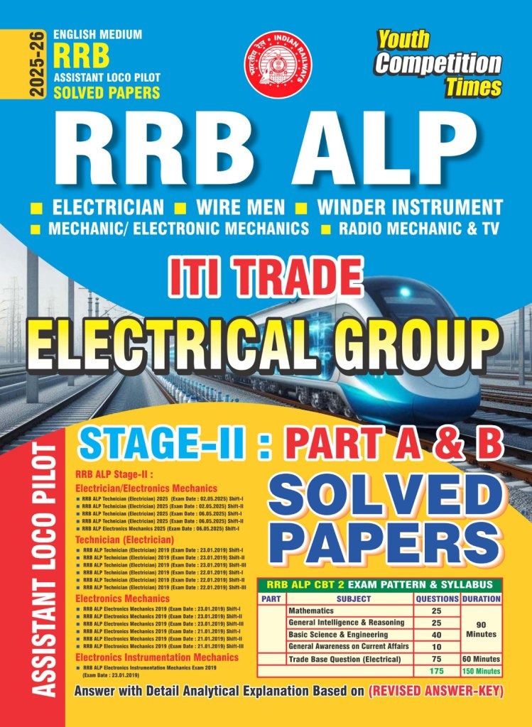 Youth RRB ALP 2026 Stage 2 ITI Trade Electrical Group Solved Papers Part A and B English Medium