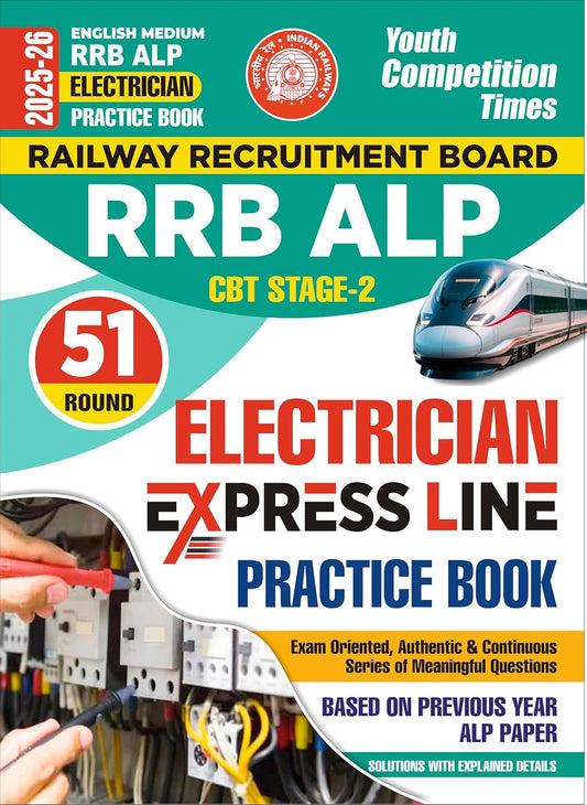 Youth RRB ALP CBT Stage 2 2025 2026 Electrician Practice Book 51 Round Express Line English Medium