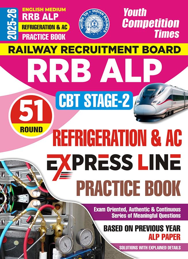 Youth RRB ALP CBT Stage 2 2025 2026 Refrigeration and AC Practice Book 51 Round Express Line English Medium