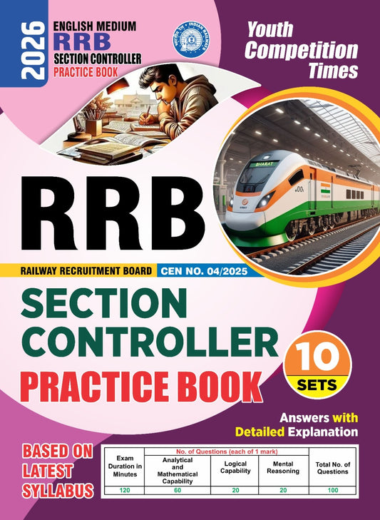 Youth RRB Section Controller 2026 Practice Book 10 Sets Based on Latest Syllabus English Medium