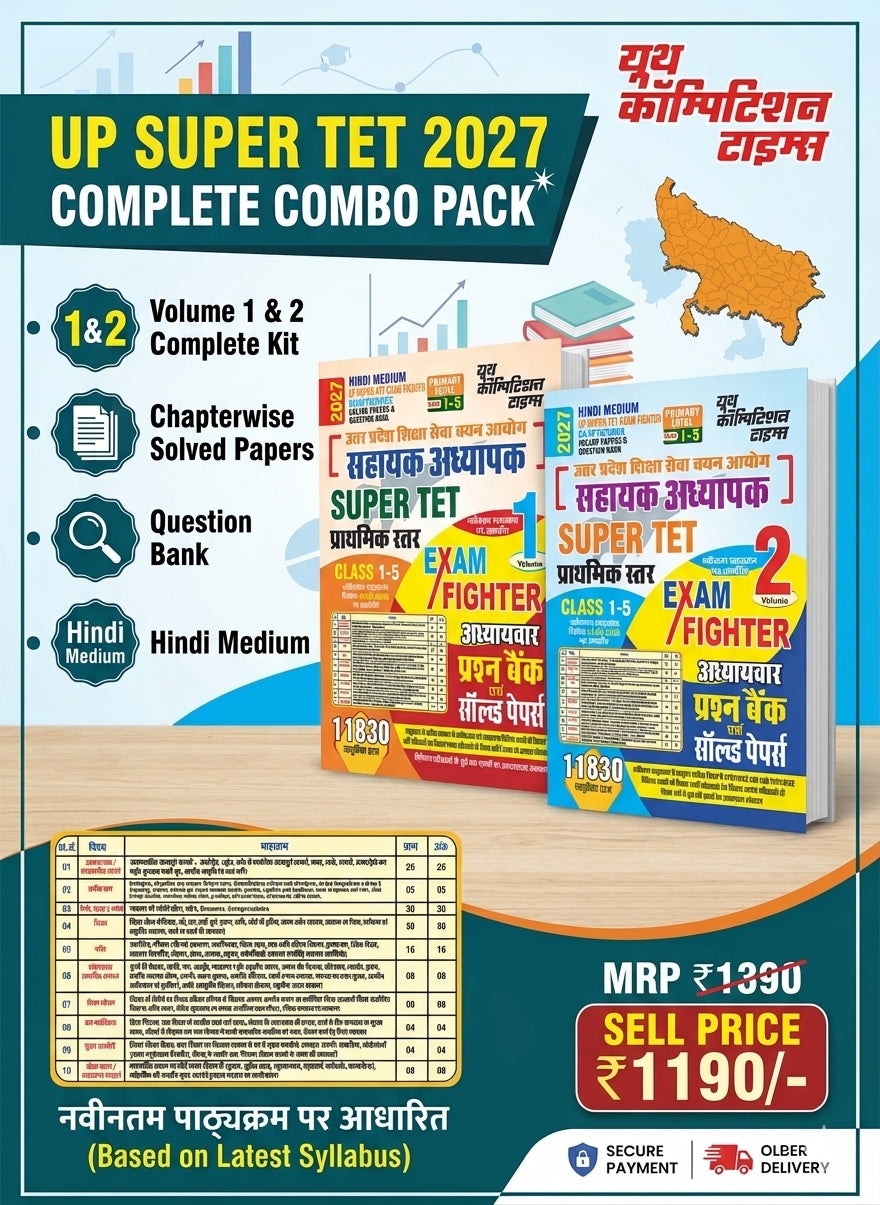 Youth Super TET Exam Fighter Vol 1 & 2 Combo Pack (11,830 MCQs)