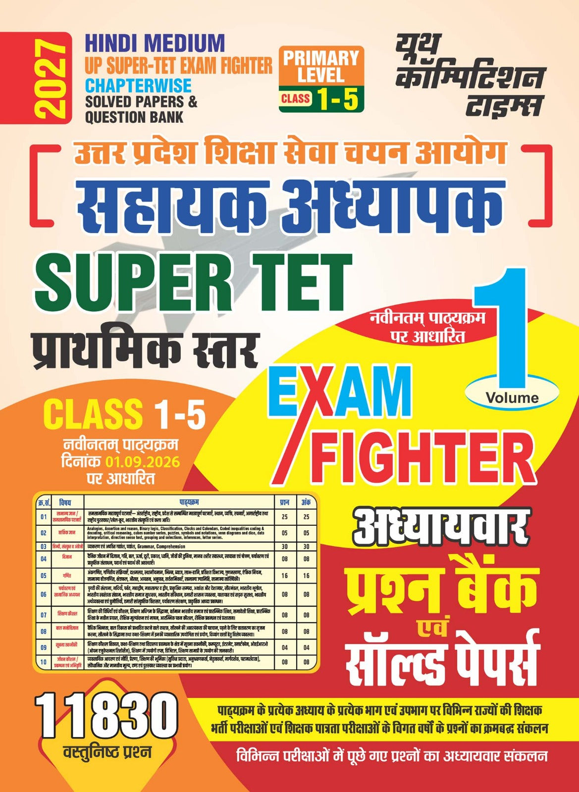 Youth Super TET Exam Fighter Vol 1 Chapterwise Solved Papers (11,830 MCQs)