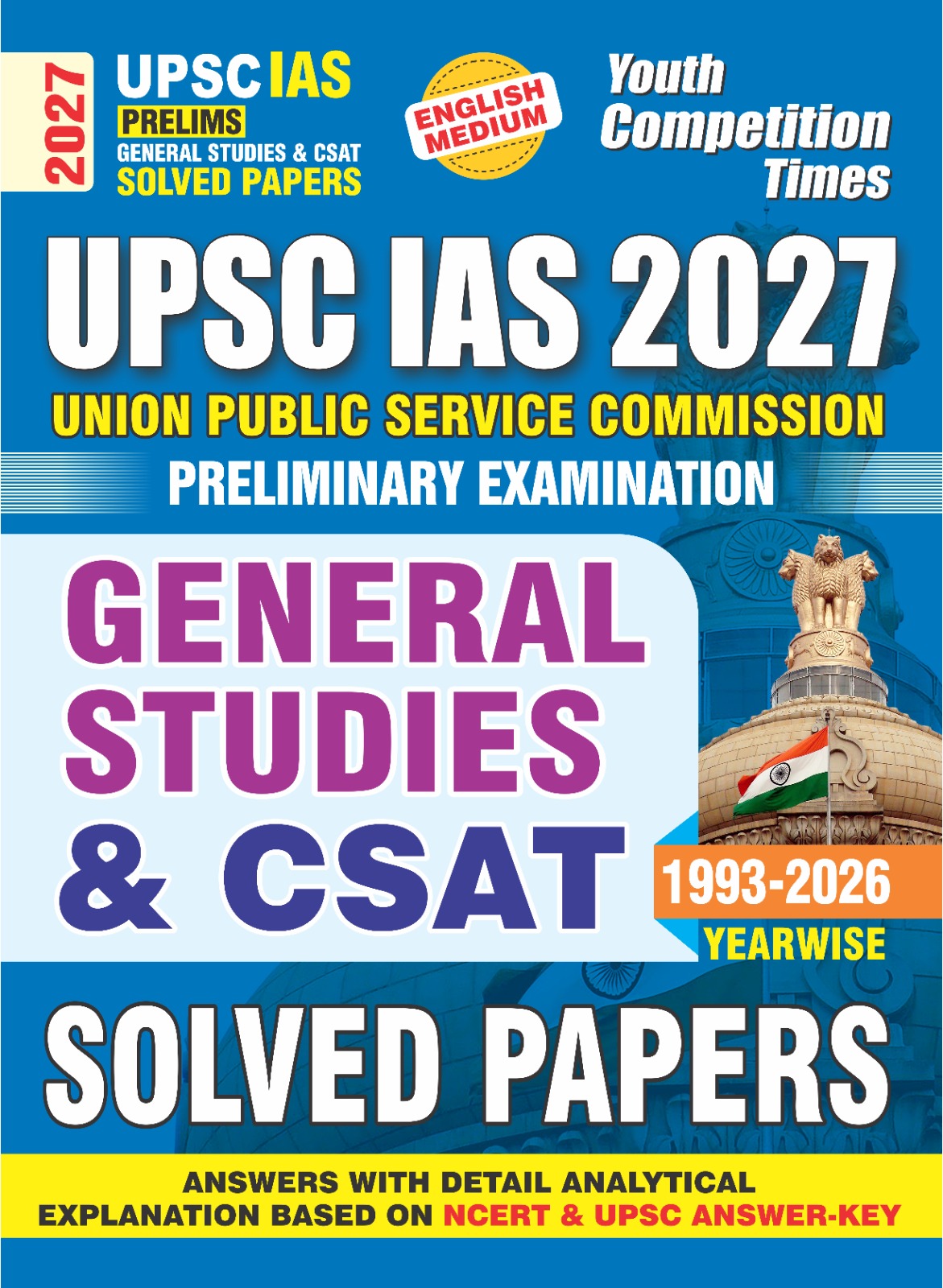 Youth UPSC IAS Prelims 2027 General Studies and CSAT Solved Papers 1993 to 2026 Yearwise English Medium