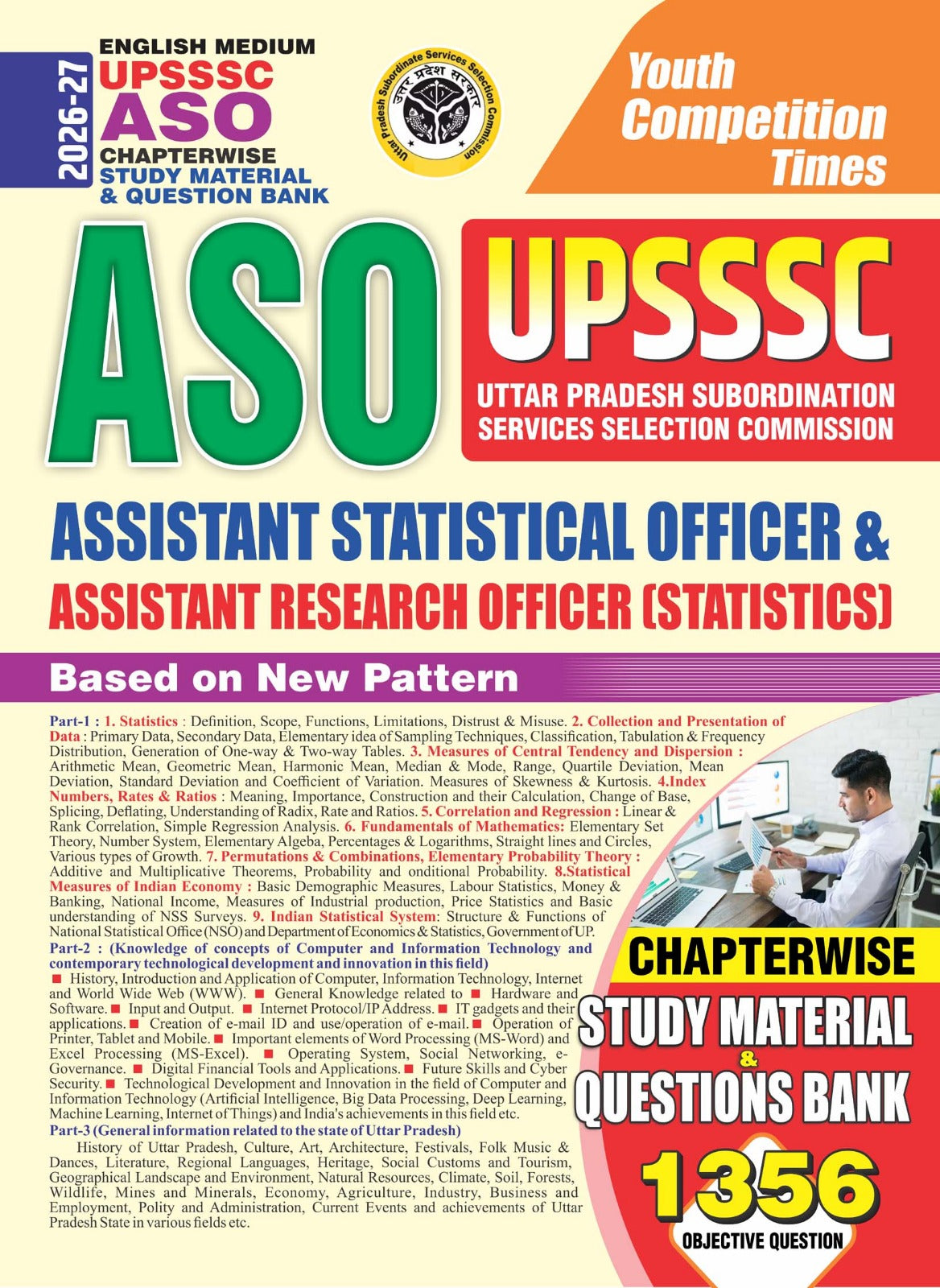 Youth UPSSSC ASO 2026 2027 Chapterwise Study Material and Question Bank with 1356 Objective Question English Medium